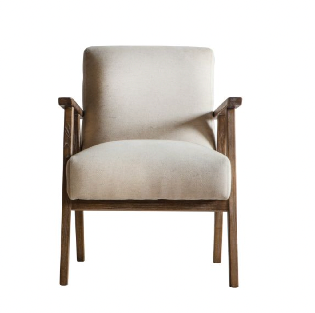 Natural Linen Armchair