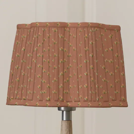 Raja Scalloped Lampshade in Terracotta