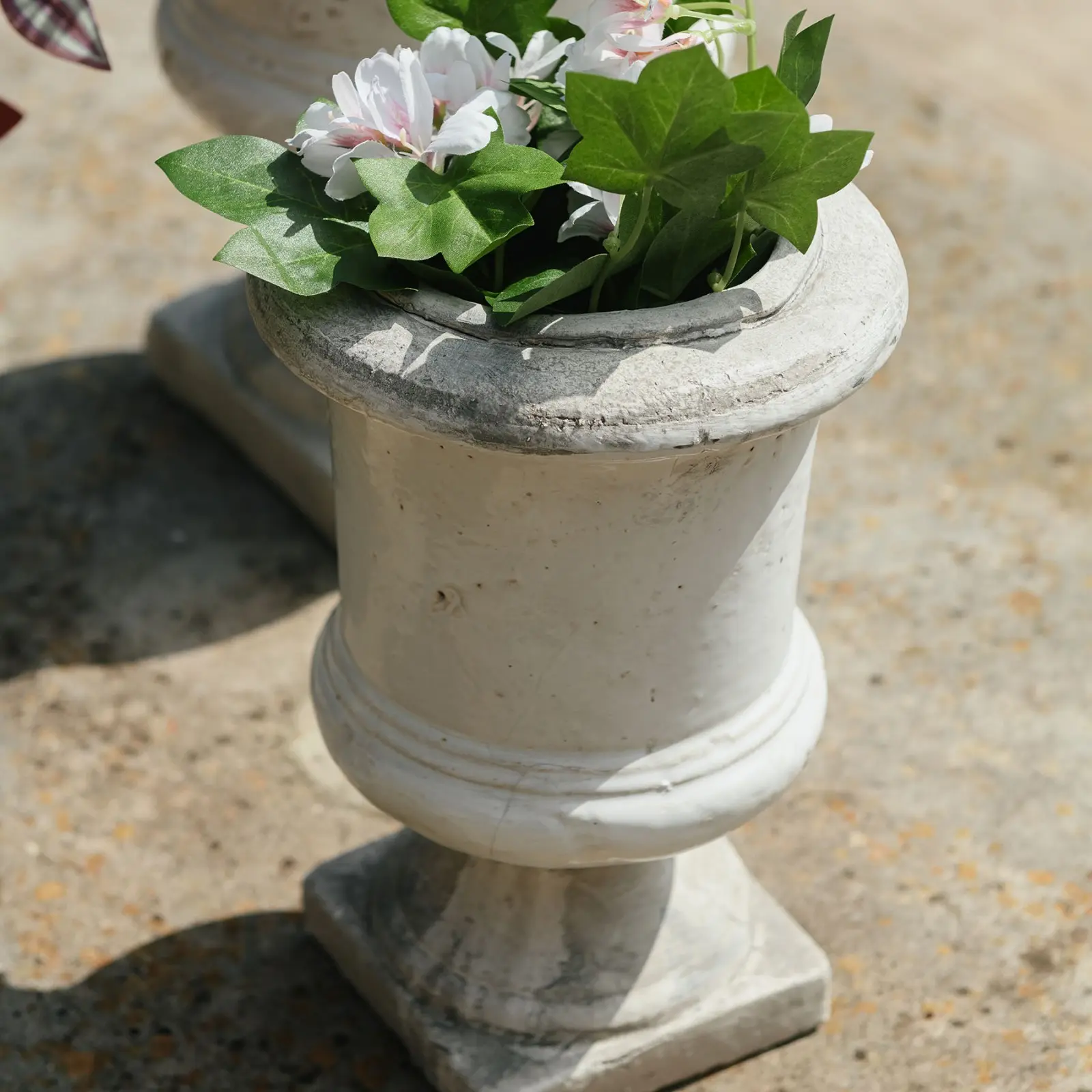 Glazed Stone Urn Small