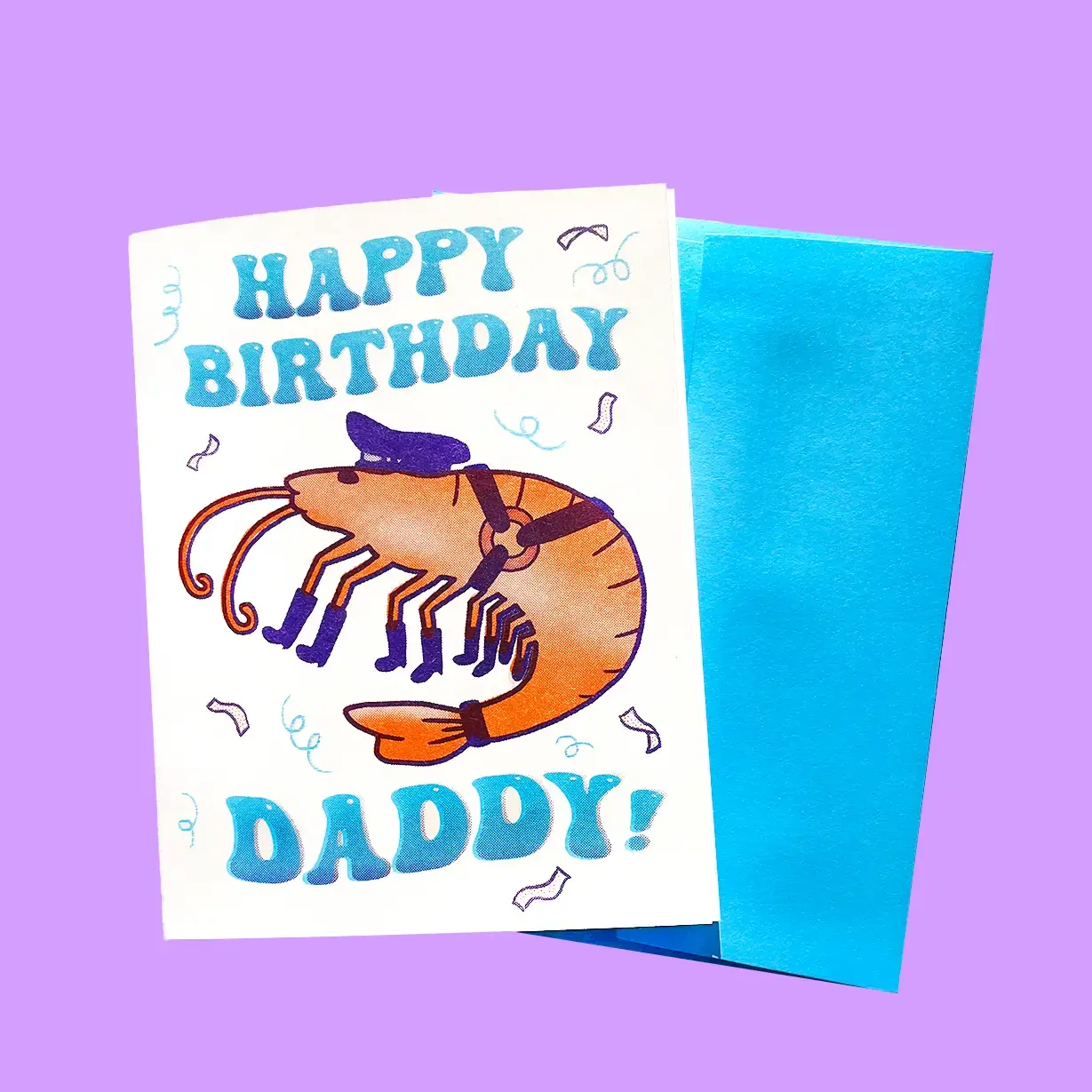HAPPY BIRTHDAY DADDY - Riso Greeting Card - Leather Daddy - LGBT+ PRIDE - Kink