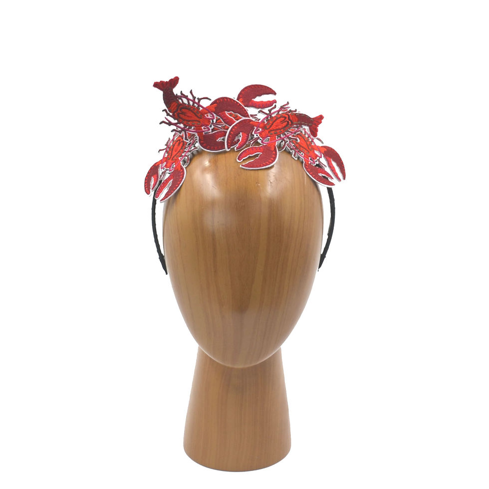 Thumbnail: Convertible Lobster Headband Crown Tiara Fascinator