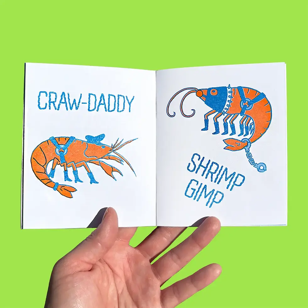 Thumbnail: THE BOTTOM FEEDERS Risograph Zine - LGBT+ PRIDE - Queer Kink Art