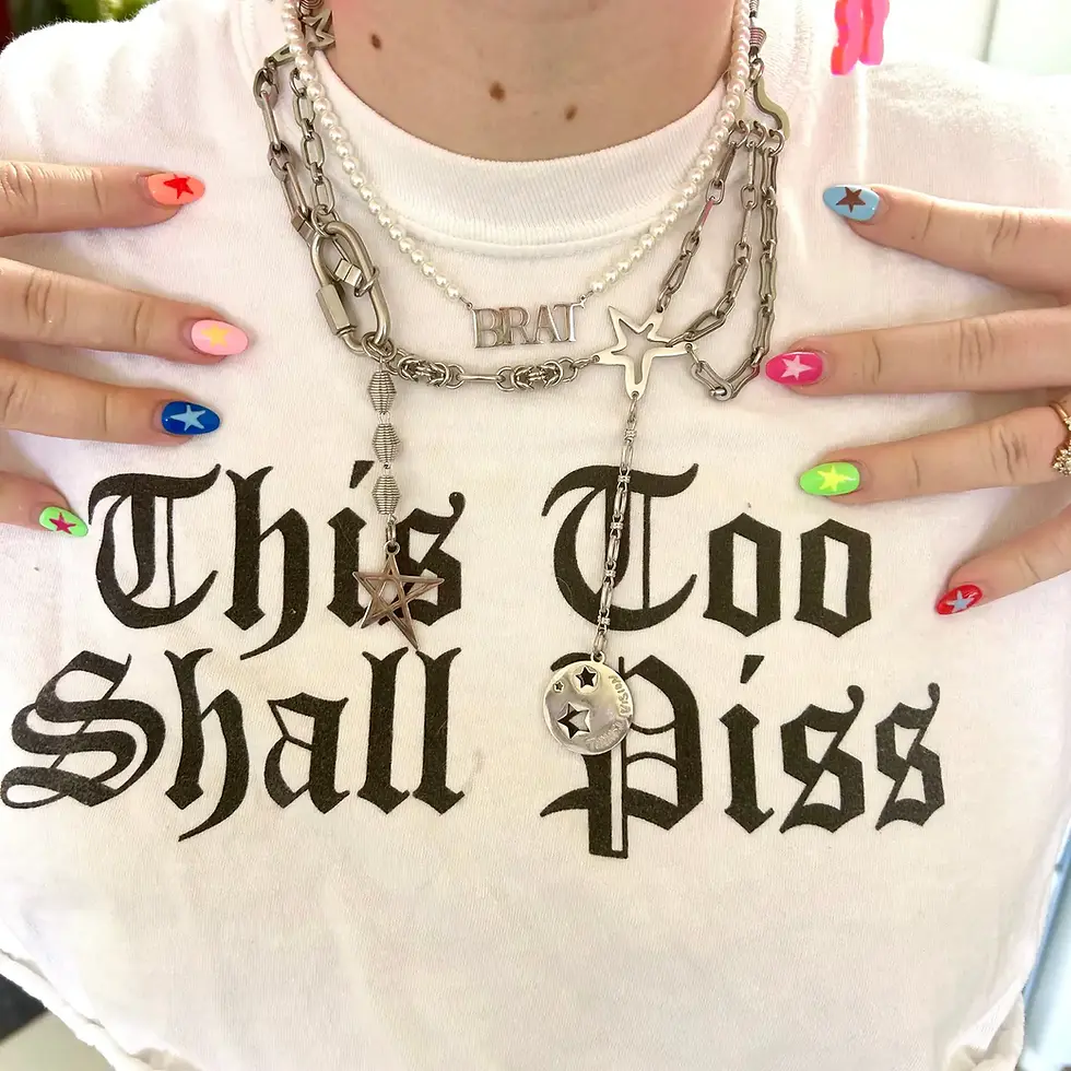 Thumbnail: Brat Pearl Necklace | The Peach Fuzz | Y2K Meme Gifts