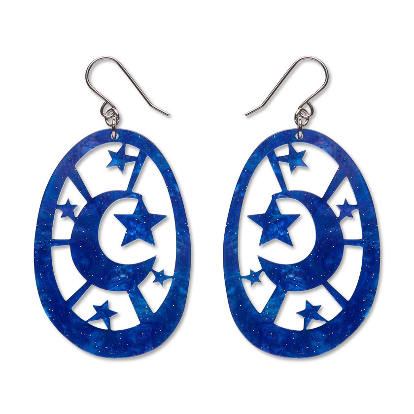 Moonlight Drop Earrings - Navy - Fairy Tales - Pete Cromer