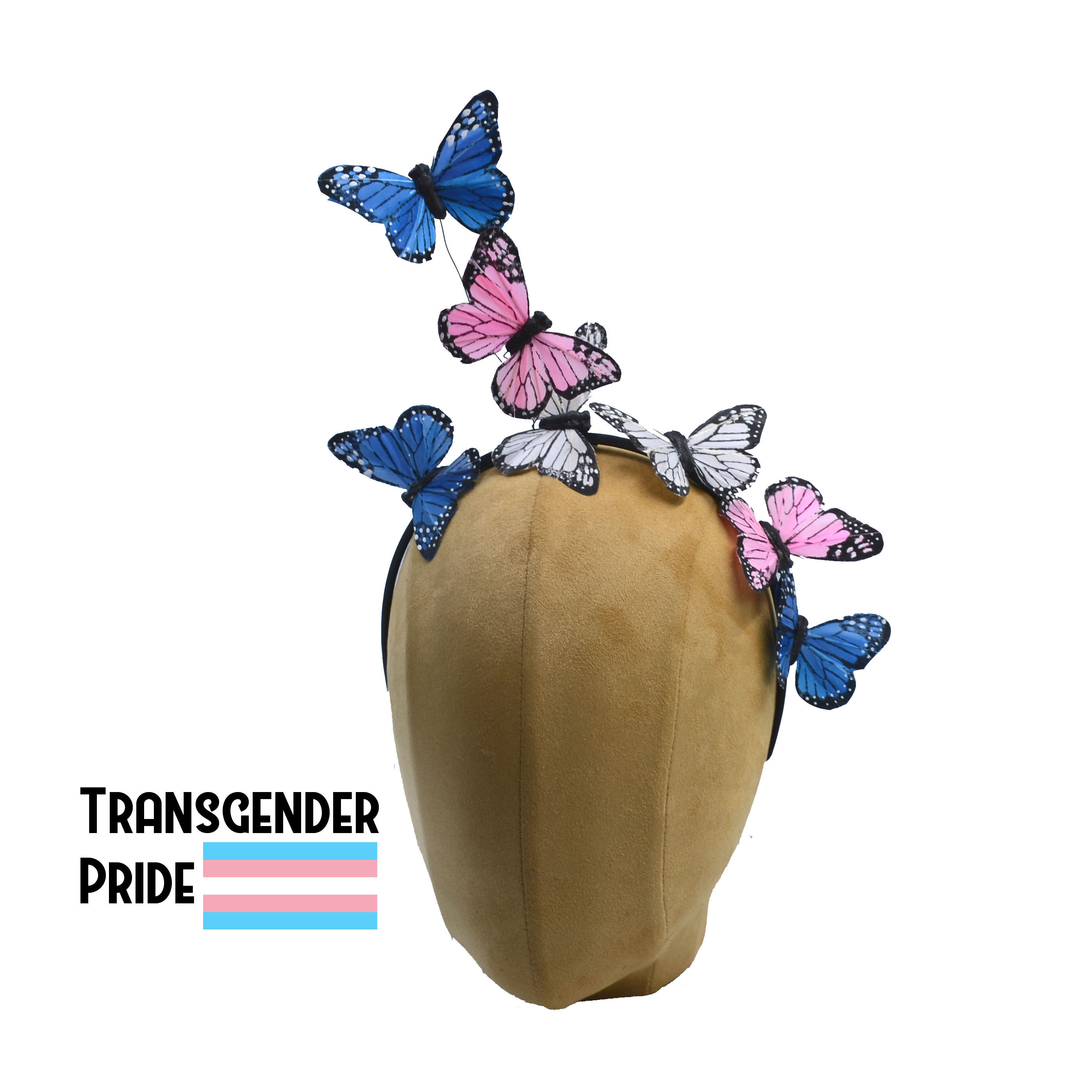 Transgender Pride Series Butterfly Headband | Gay, Lesbian, Bi, Trans Pride &