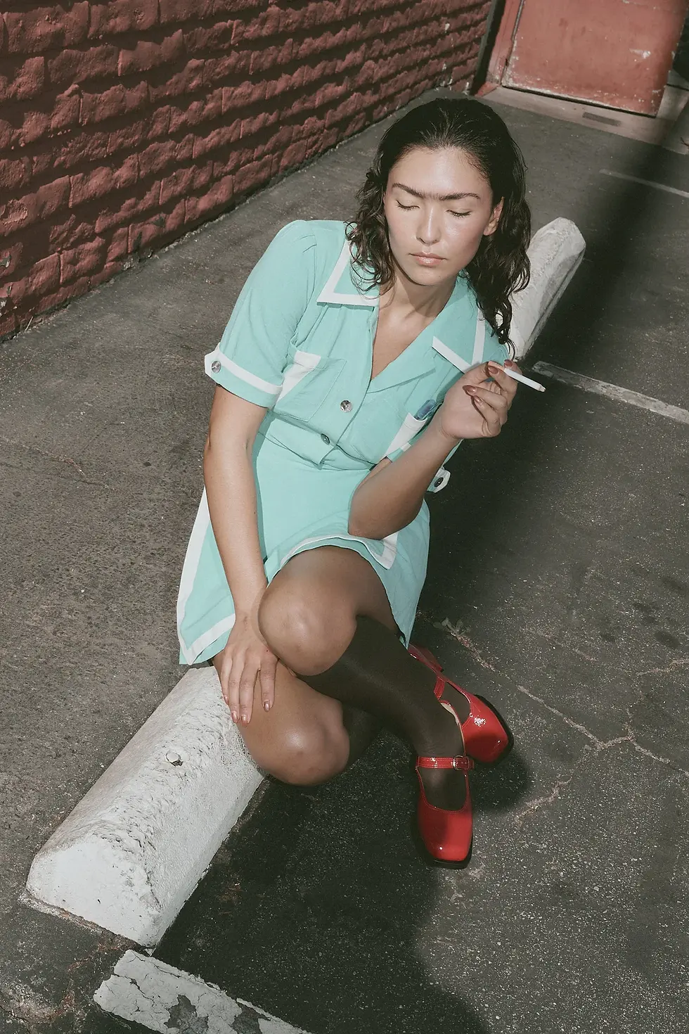 Thumbnail: Twin Peaks Diner Dress | Fashion Brand Company | Mint Green Dress
