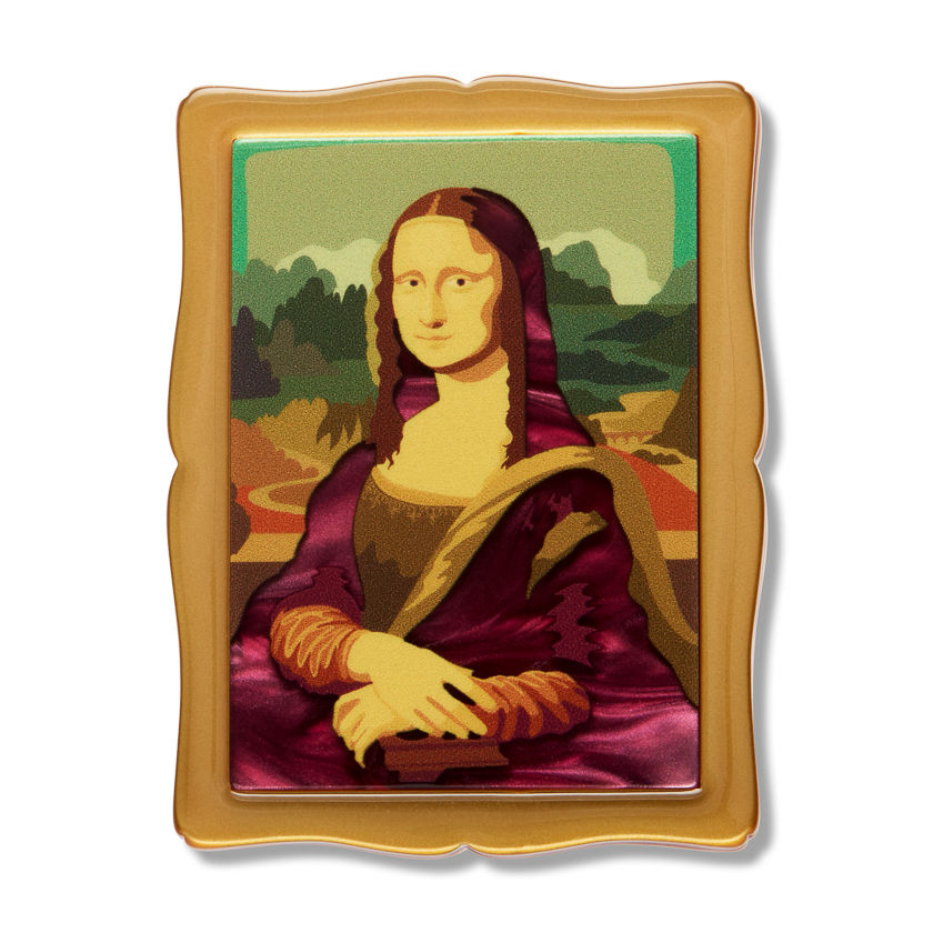 Da Vinci Simplified Mini Brooch - Mona Lisa - Famous Artwork Painting