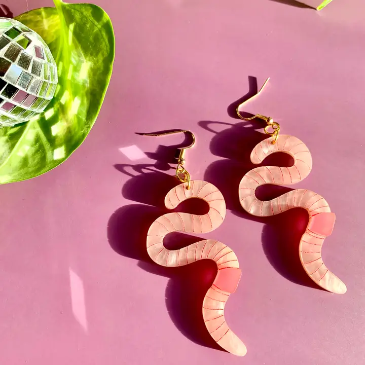 Wiggly Worms Earrings by Not Picasso | Insect Bug