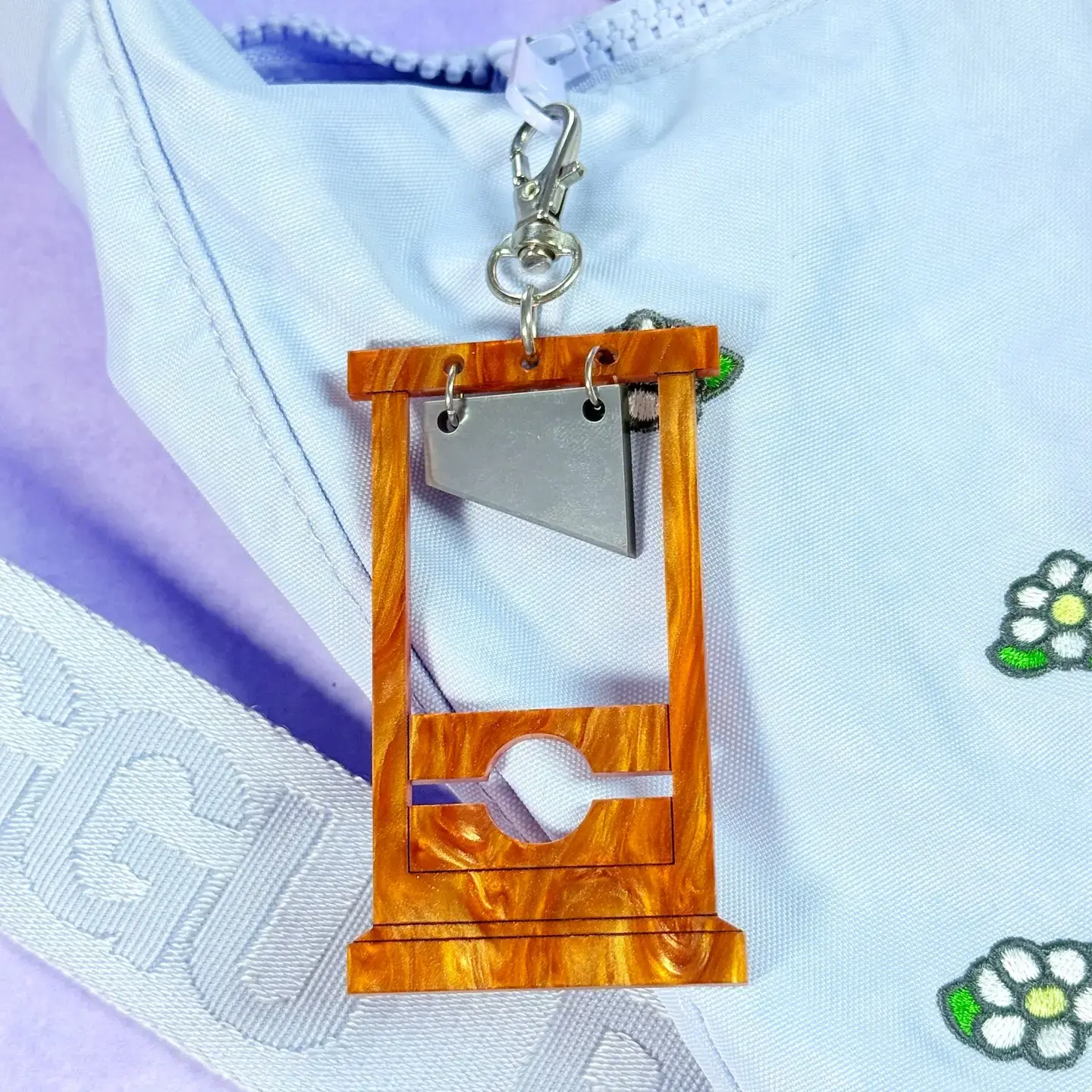 Guillotine Bag Charm - Smiley Moon Studio - Eat the Rich! - French Revolution