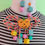 Thumbnail: Pastel Halloween Jack O' Latern Kitschy Cord Bow - Pumpkin Bow Pin Brooch