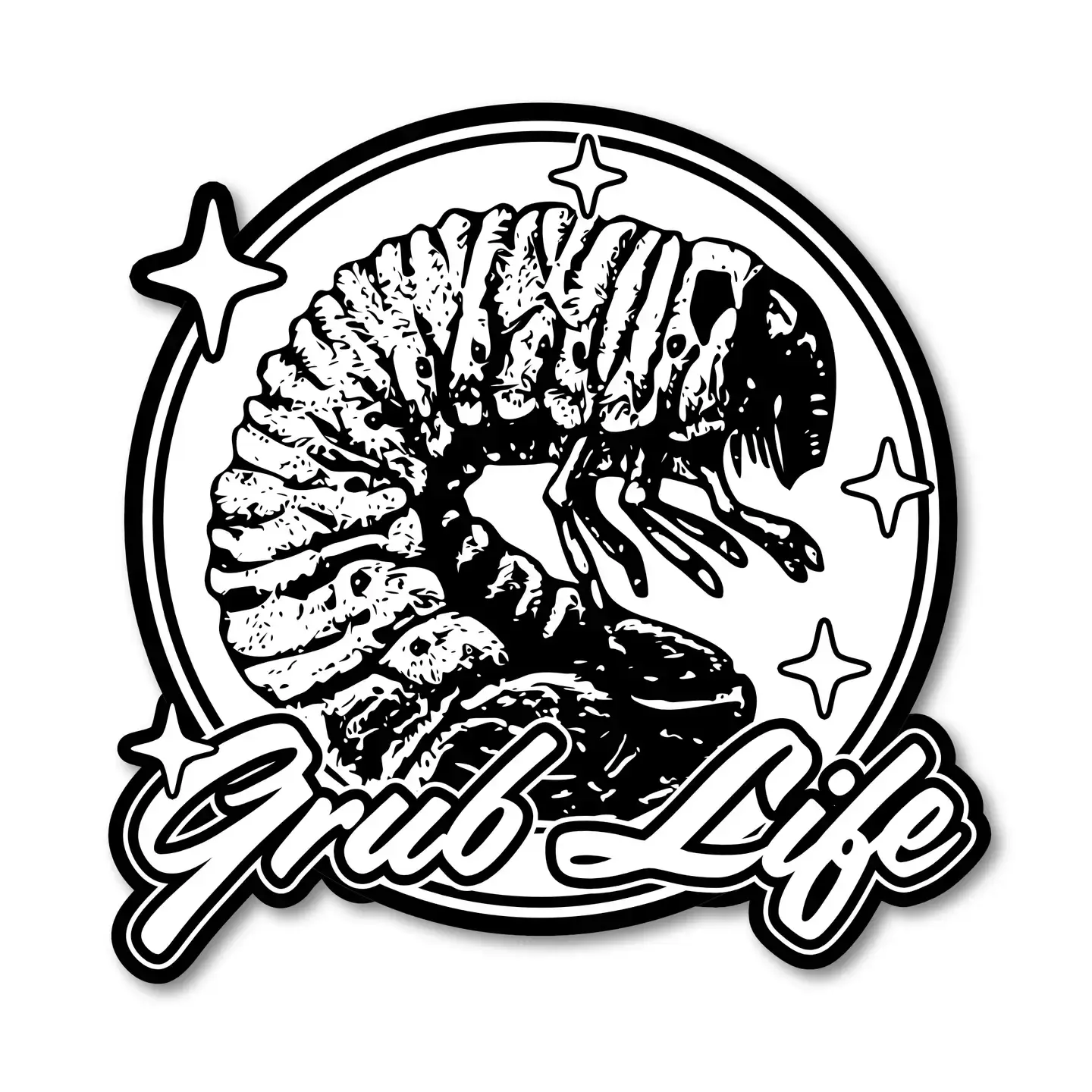 "Grub Life" Round Sticker - Arcane Bullshit - Weird Funny Absurdist Gifts