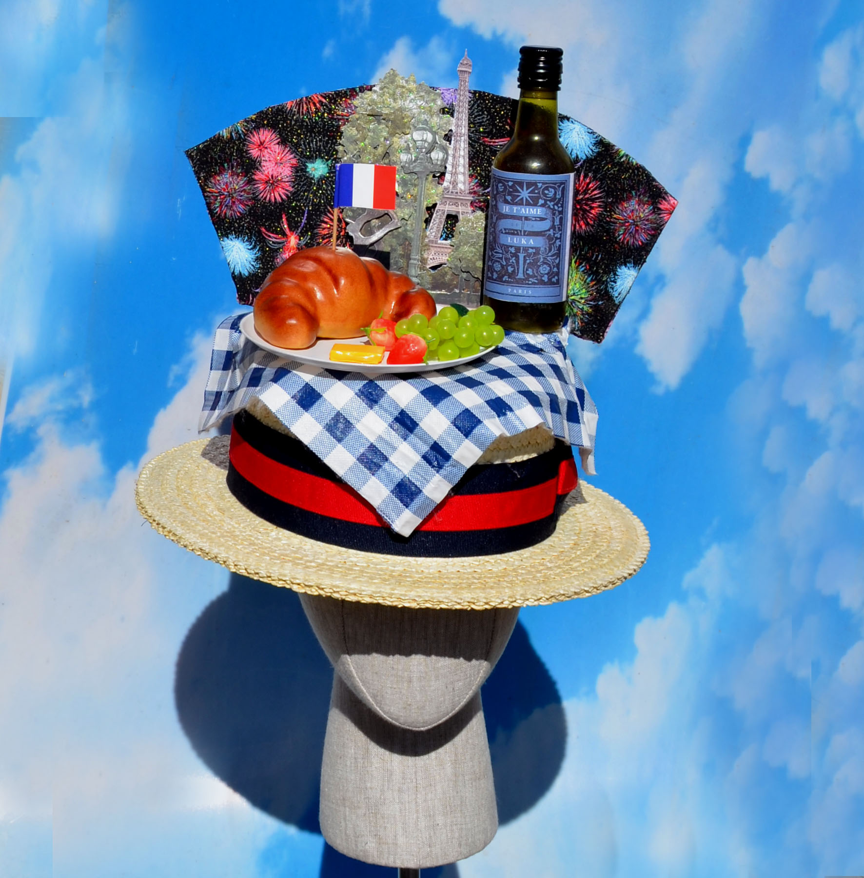 Eiffel Tower Boater Hat