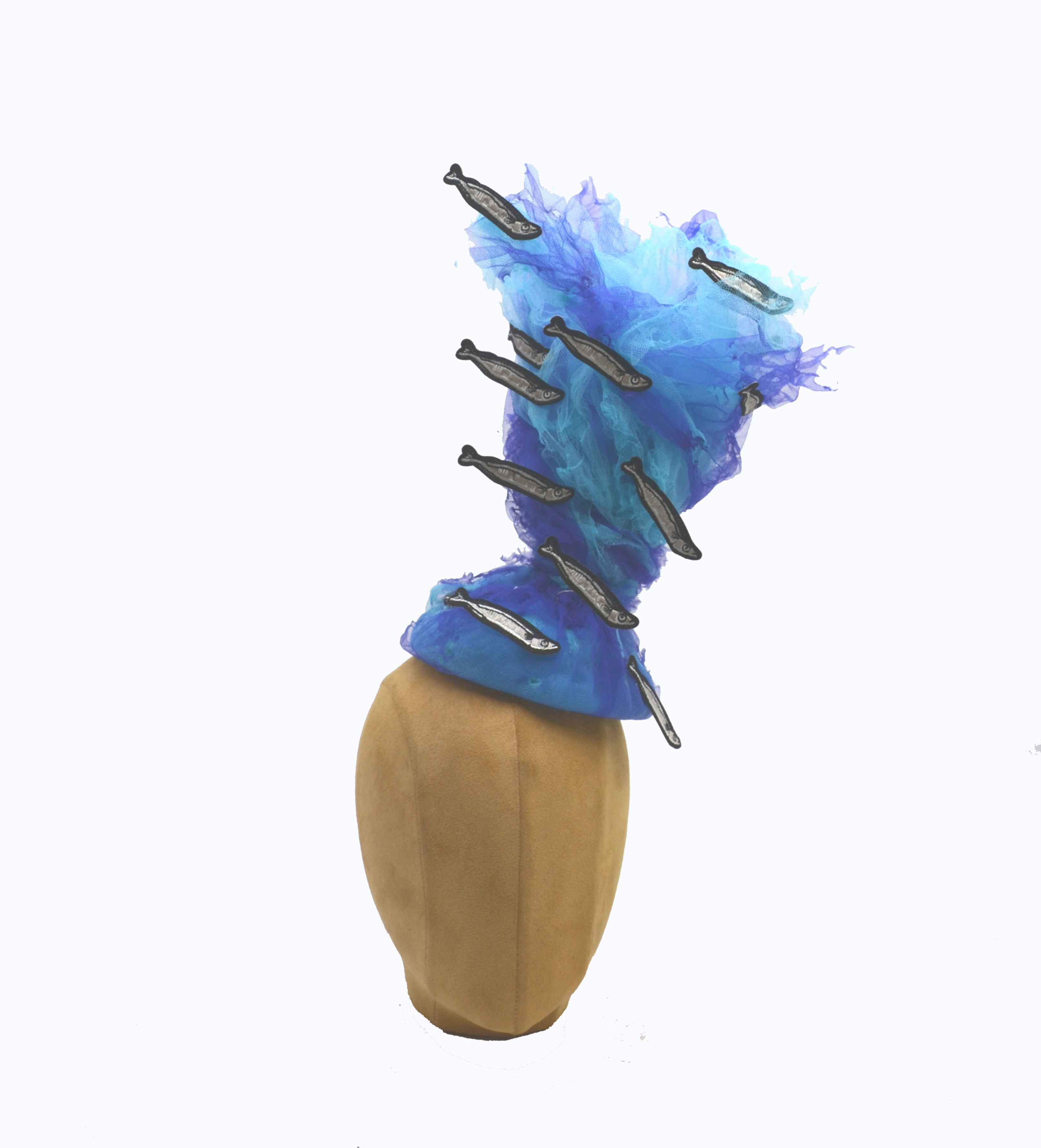 Swarming School of Sardine Fish Fascinator Hat | Surreal Ocean Goddess Headdress