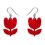 Thumbnail: Tulip Drop Earrings - Red - Easter Flower