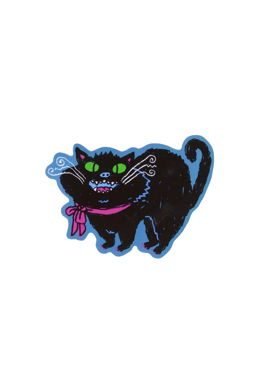 Chubby Cat Sticker | The Peach Fuzz | Black Cat