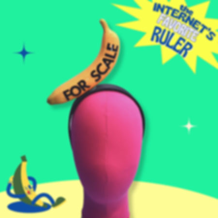 Banana FOR SCALE Novelty Headband | Internet Meme | Gag Gift | Adam Savage Fans