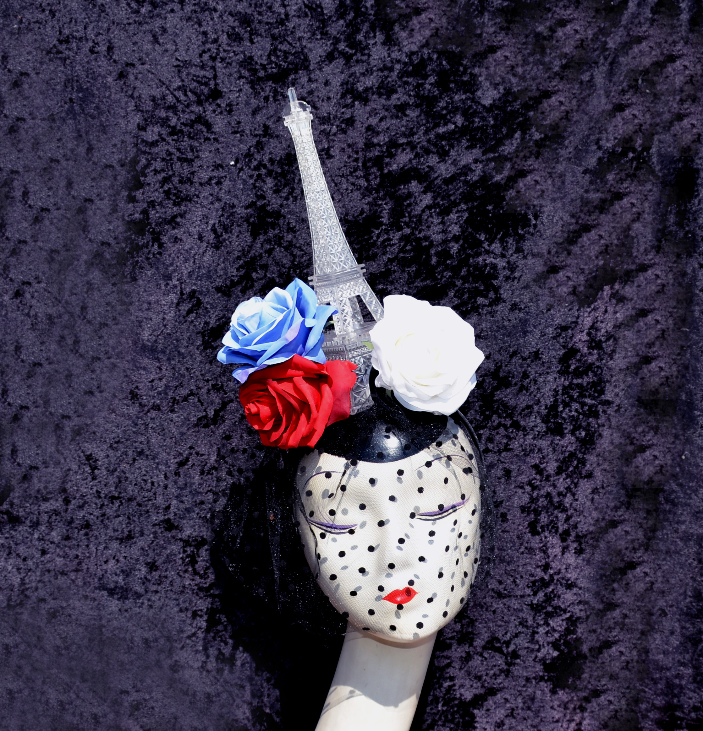 Light Up Eiffel Tower Red, White, Blue Roses