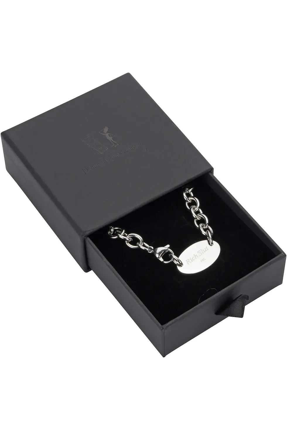 Thumbnail: Rich Slut Stainless Steel Necklace | Engraved Chain |  Fashion Brand