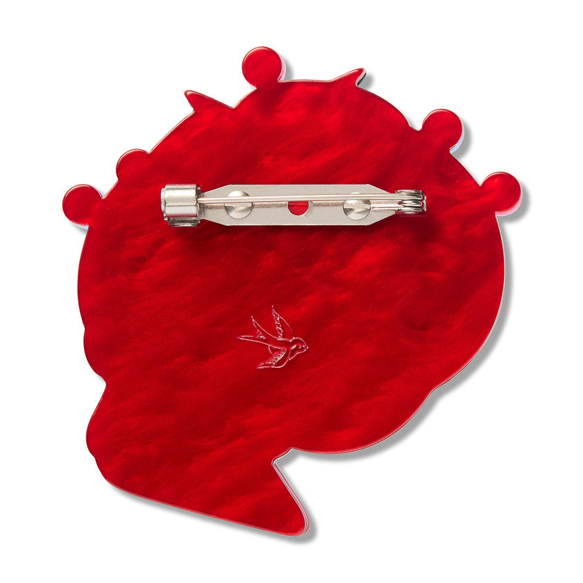 Thumbnail: Classic Pin Cushion Brooch - Tomato - Arts & Crafts