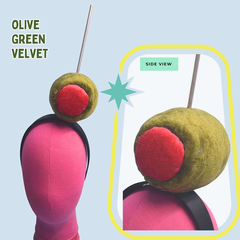 縮圖：Oversized Martini Cocktail Olive Costume Headband | Martini Lovers | Drink