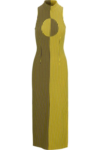 elegant dresses mini Amoris T709 Chiffon Dress with Neck Scarf Sage / XL MISSKY Women's Short Sleeve Ideal for cocktail parties Style:Tailored Color:Black/Red