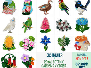 Erstwilder x Royal Botanic Gardens Victoria: Blissful Blooms & Birds 💐🐦 Launching MONDAY Oct 5 at 6:30pm PDT