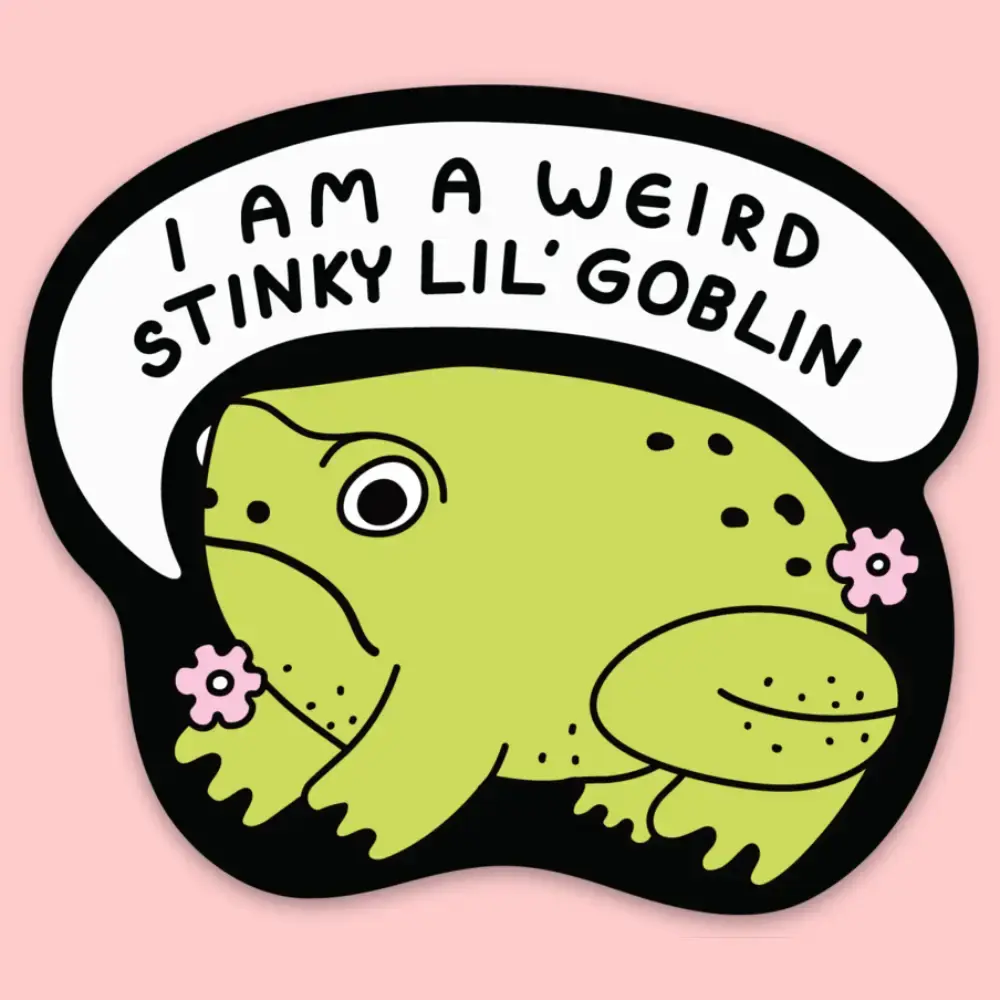 Weird Stinky Goblin Sticker - Frog Toad - Tender Ghost