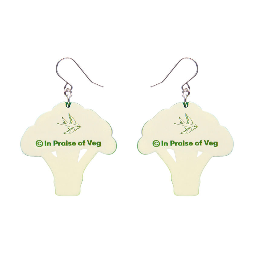 縮圖：Brocc Star Drop Earrings - Broccoli - Veg - Food -Erstwilder