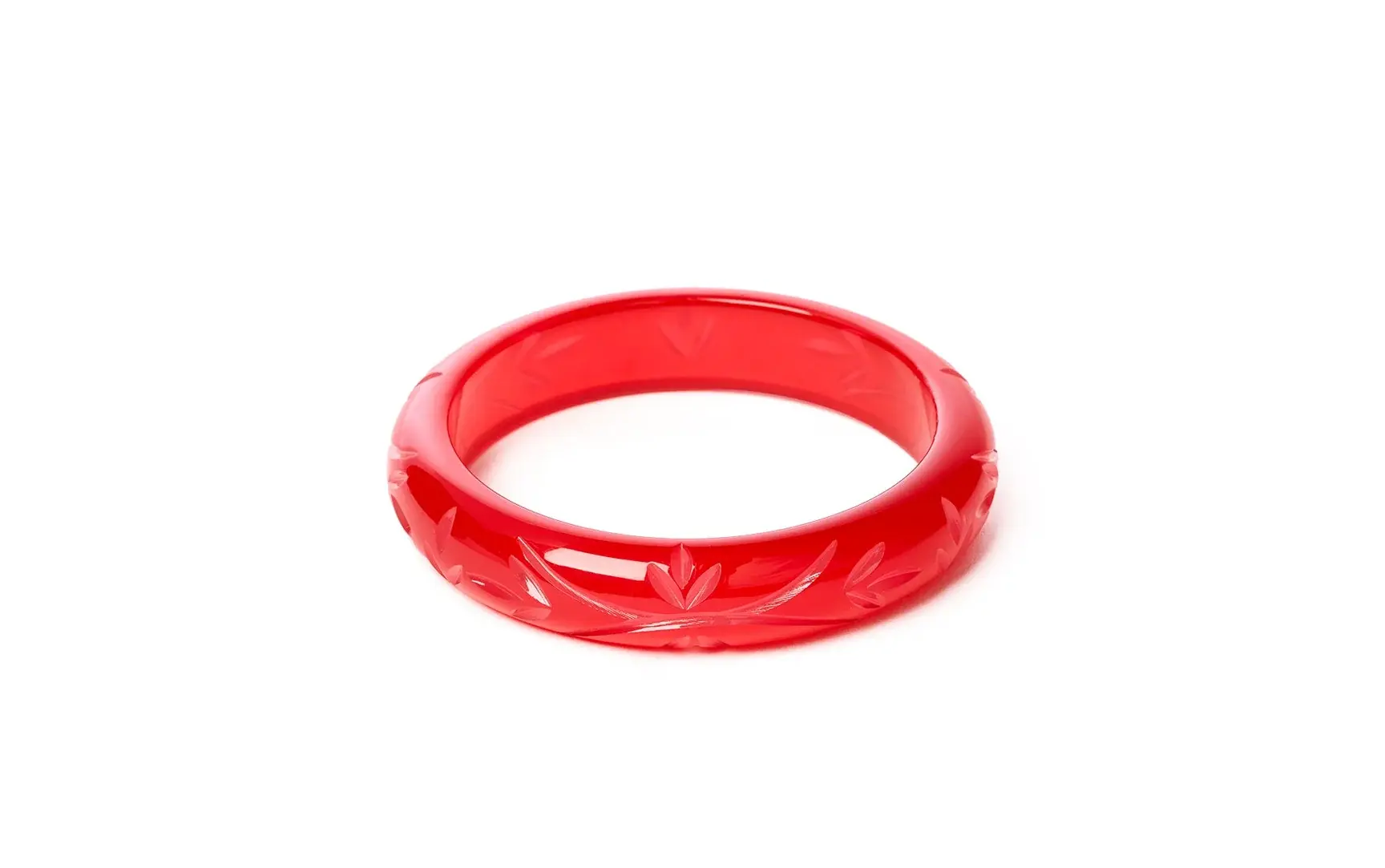 Midi Scarlet Red Bangle | Splendette | Retro Vintage Style Jewelry
