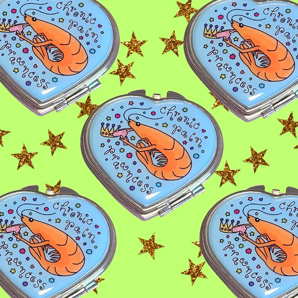Thumbnail: Chronic Pain PRAWNcess - Pill Case - Tamiko Sidore Studio x TPF - Shrimp