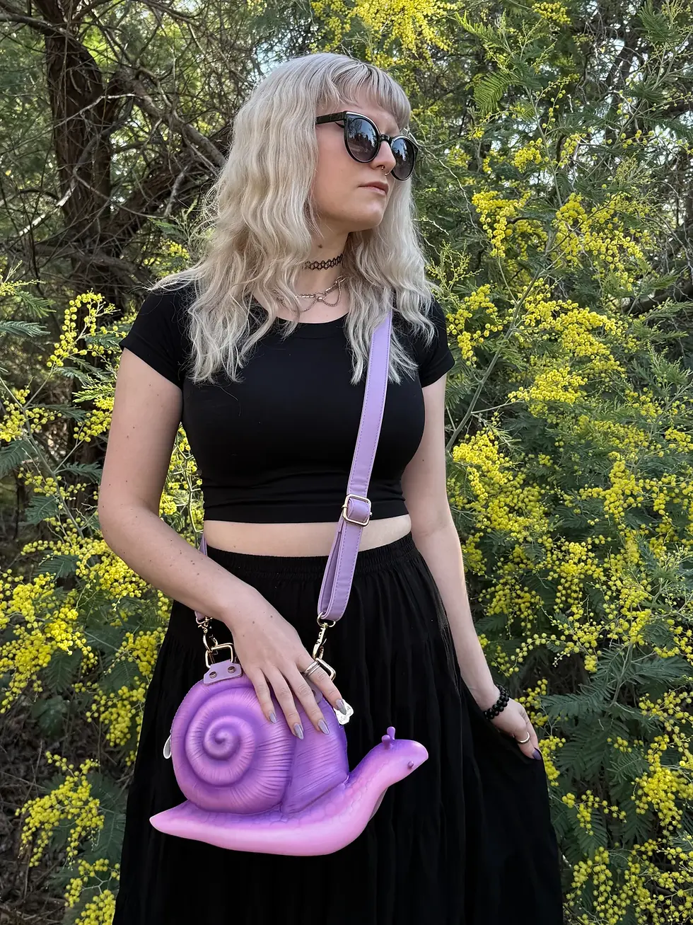 Thumbnail: Purple SNAIL Viral Handbag Purse |  Windy Willow | Kawaii Witchy Forest Fairy F