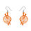 Thumbnail: Ball Of Yarn Ripple Drop Earrings - Orange | Arts & Crafts