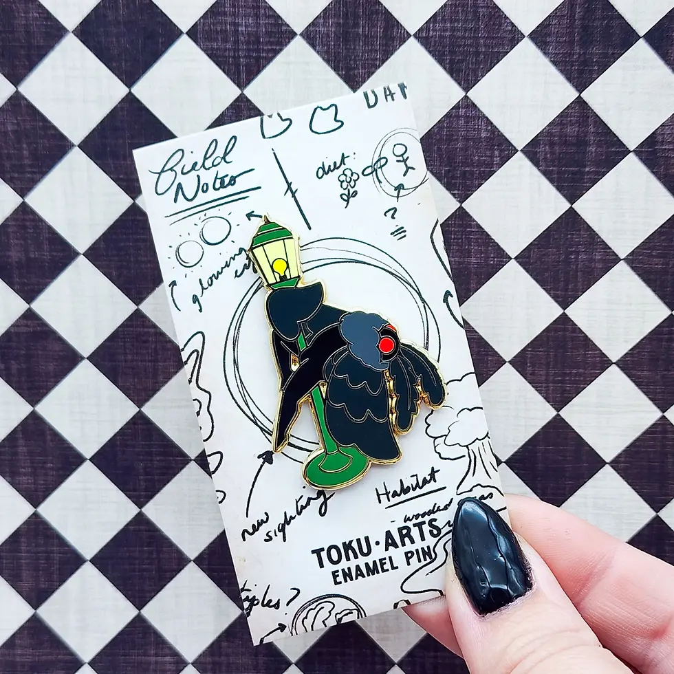 Thumbnail: Lamp Dance Enamel Pin - Toku Arts - Quirky, Cute, Cursed