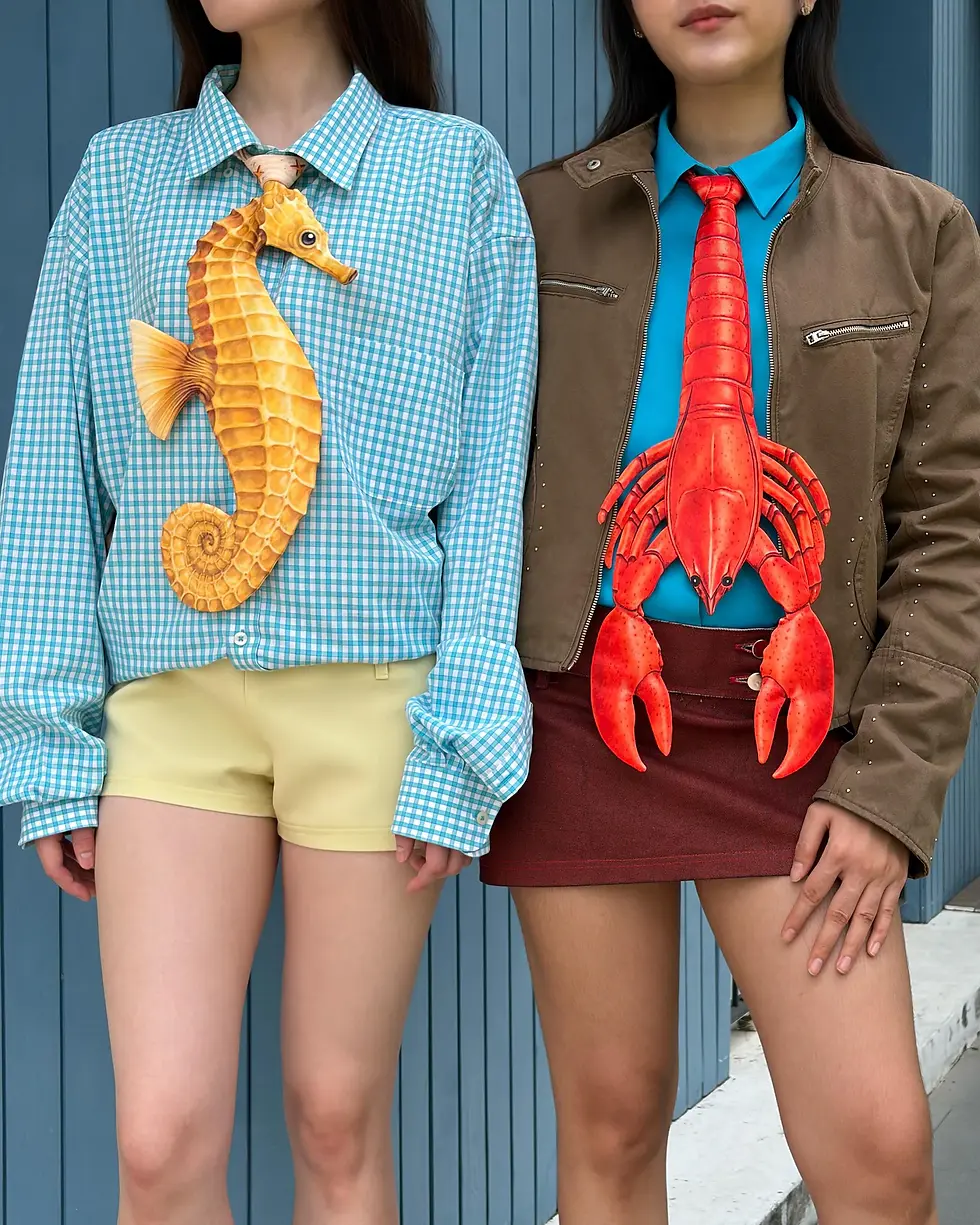 Thumbnail: Surreal Lobster Tie by TIE A KNOT  | Animal Unique Statement Novelty