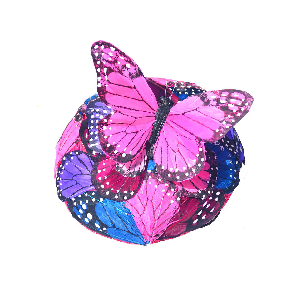 Thumbnail: Purple, Pink, Blue Butterfly Pillbox