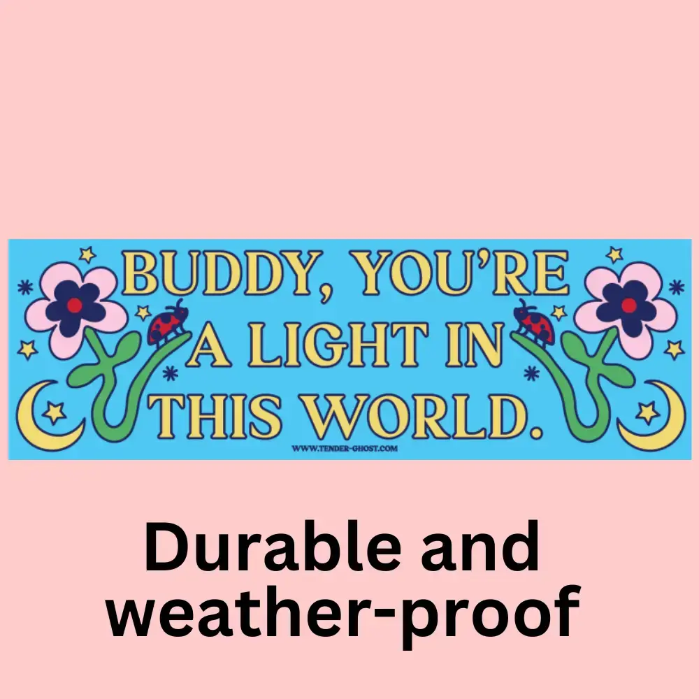 You're A Light Bumper Sticker -Ladybug Flower - Tender Ghost