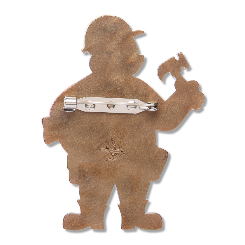Thumbnail: Foreman Grizzly Brooch | Construction Worker Bear | Wild at Work