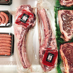 Beautiful wagyu tomahawk, perfect packed