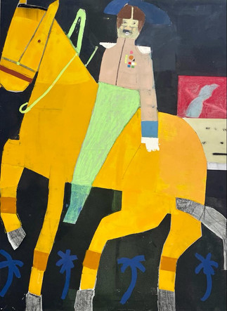 Gaucho en caballo amarillo