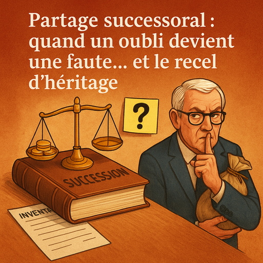 Recel successoral et partage d’héritage