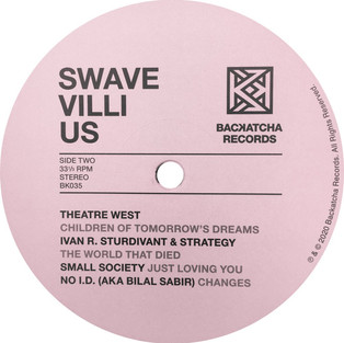 Backatcha record label design by Bret Syfert for Compilation: Swave Villi Us