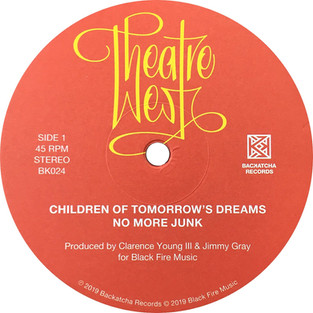 Backatcha record label design by Bret Syfert for Theatre West