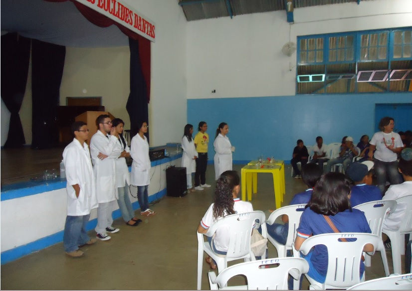 Jhamile começando seu experimento