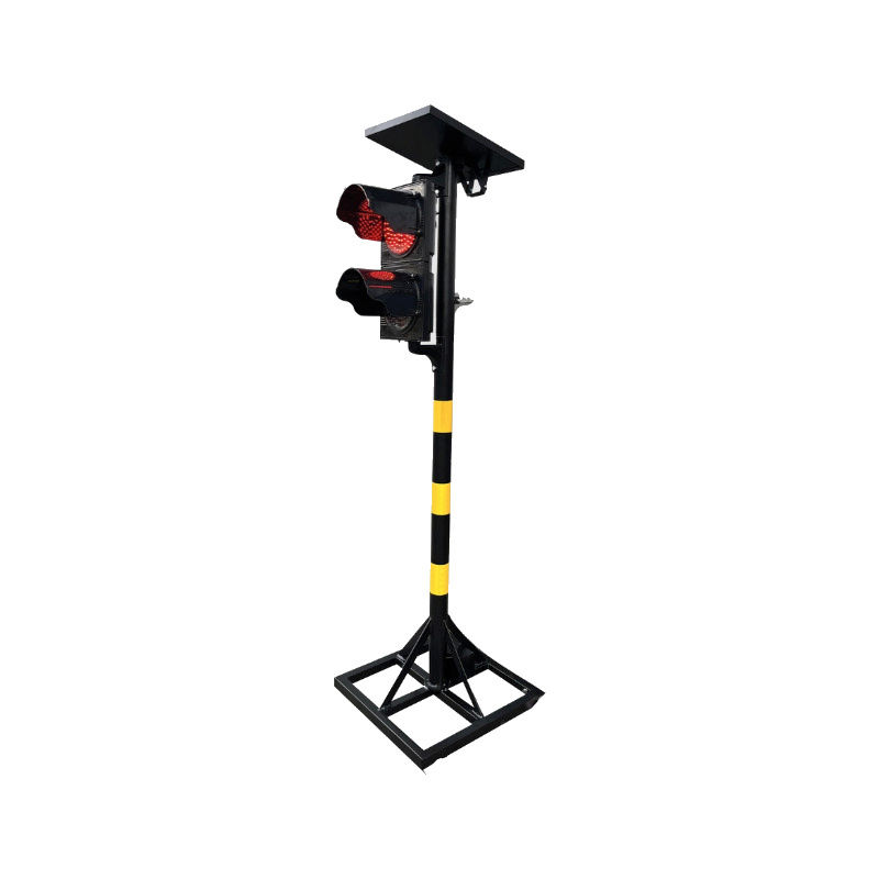AXCSS Semaforo Movil Solar 20 cm con Timer – Señalización Vial Programable
