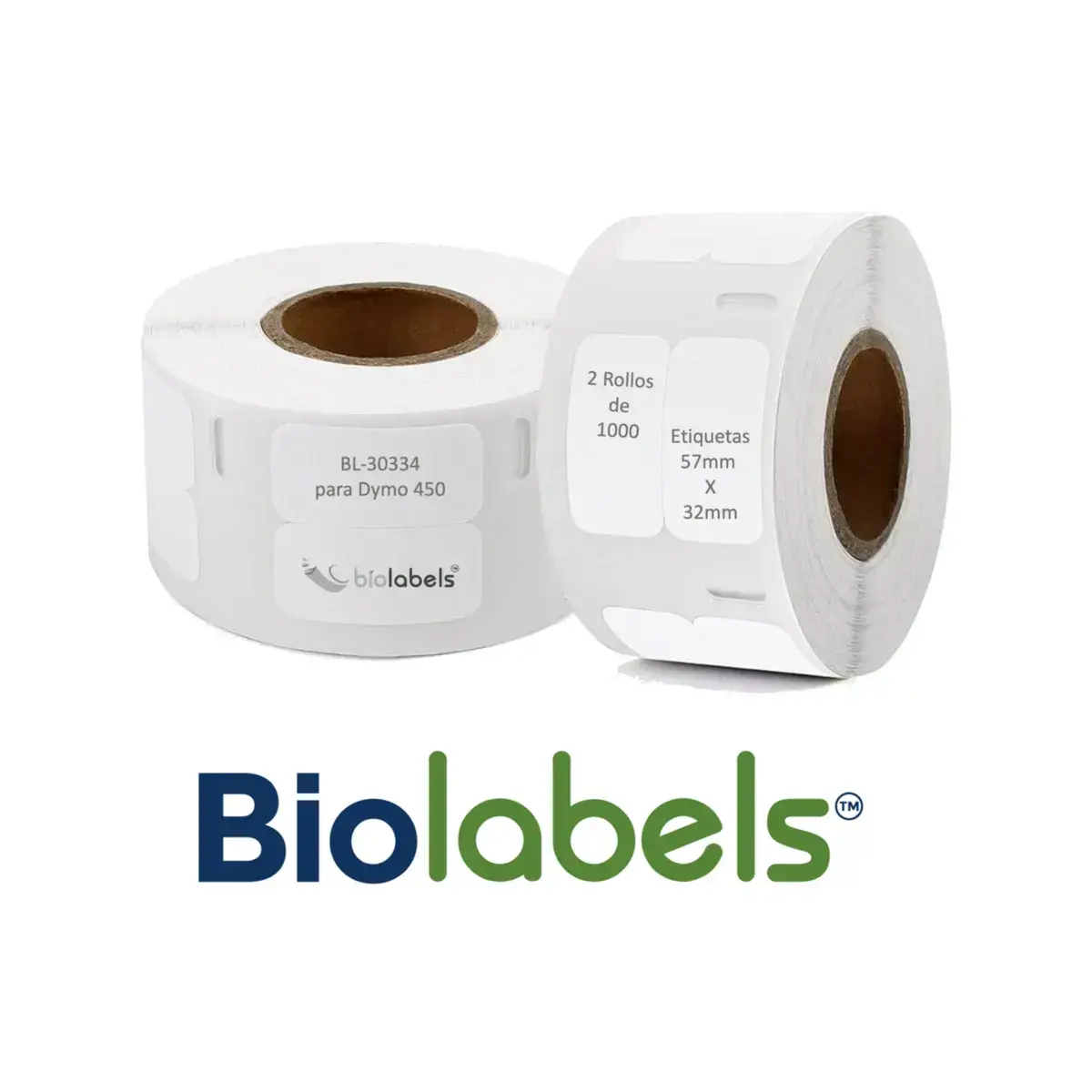 Pack 2 Rollos BIOLABELS BL-AM30333-2 | 13x25mm Compatible Dymo 30333