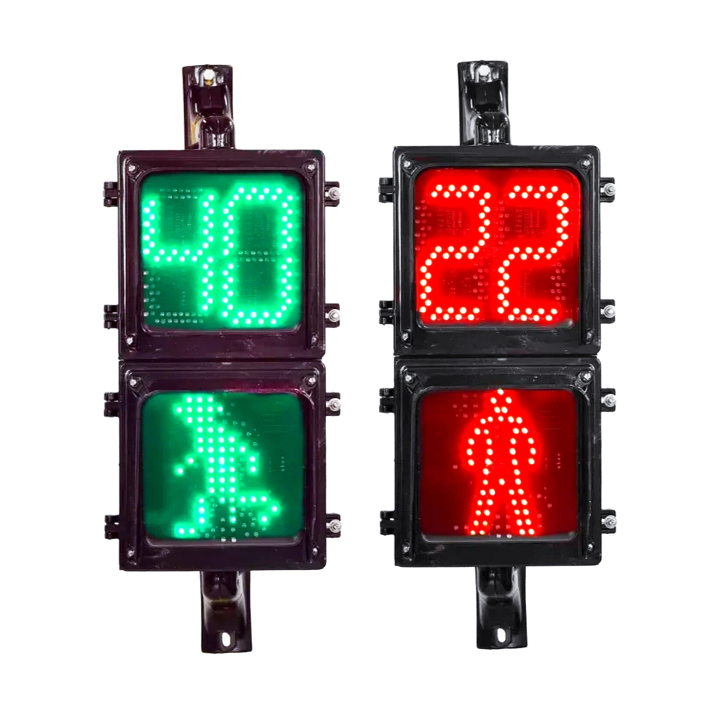 Semaforo peatonal luz Led Rojo y Verde Contador Dinamico 20cm AX-SM42-3 | AXCSS