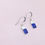 Thumbnail: Blue enamel and sterling silver earrings