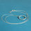Thumbnail: Textured circle sterling silver necklace