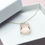 Thumbnail: Rose quartz and sterling silver necklace