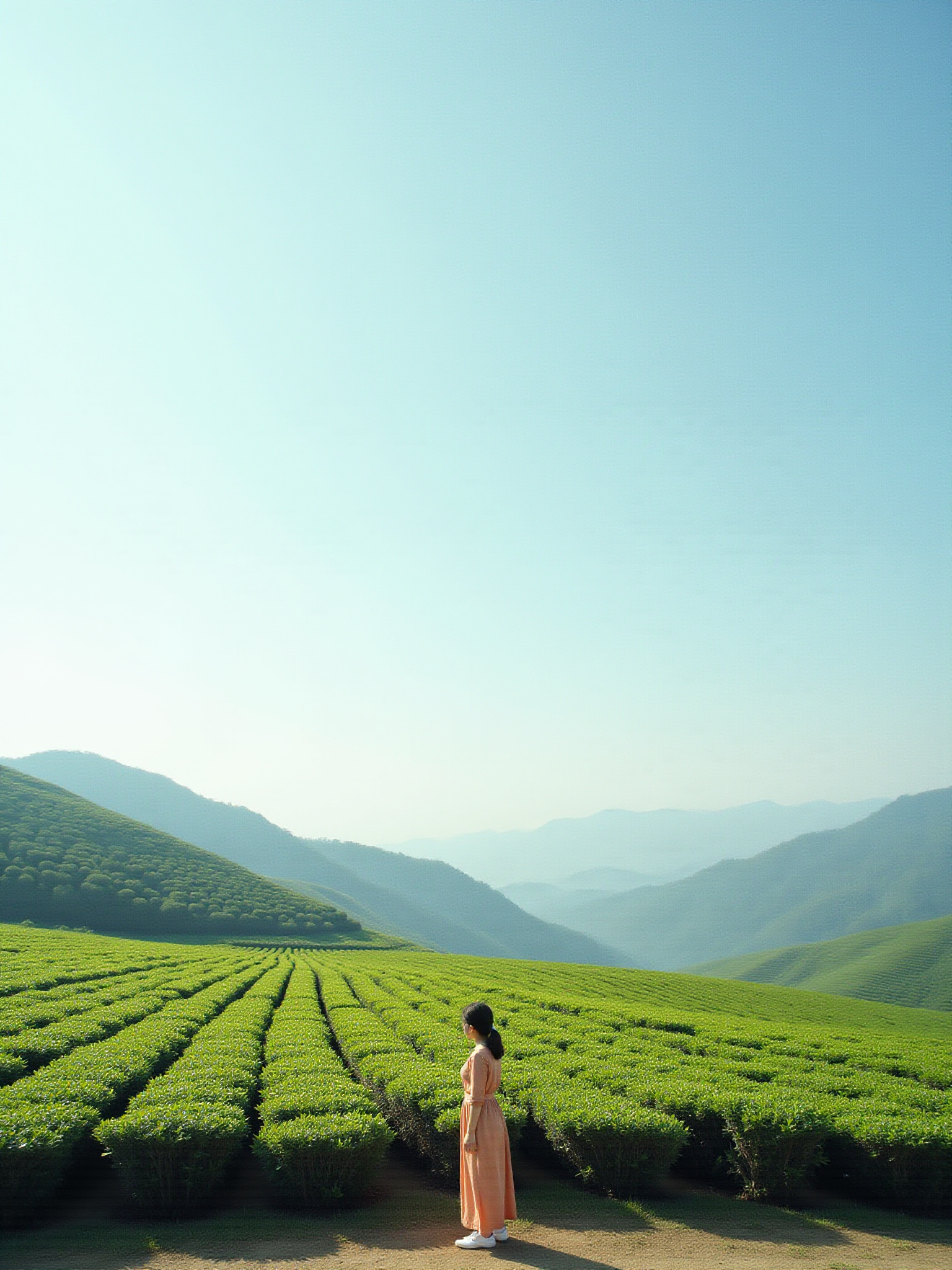 Woman standing in mountains
